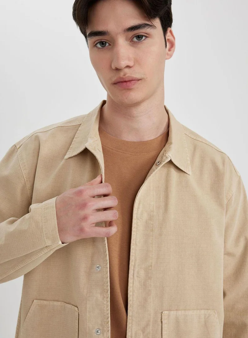 DeFacto  Relax Fit Cotton Long Sleeve Shirt for Men | Best Price UAE