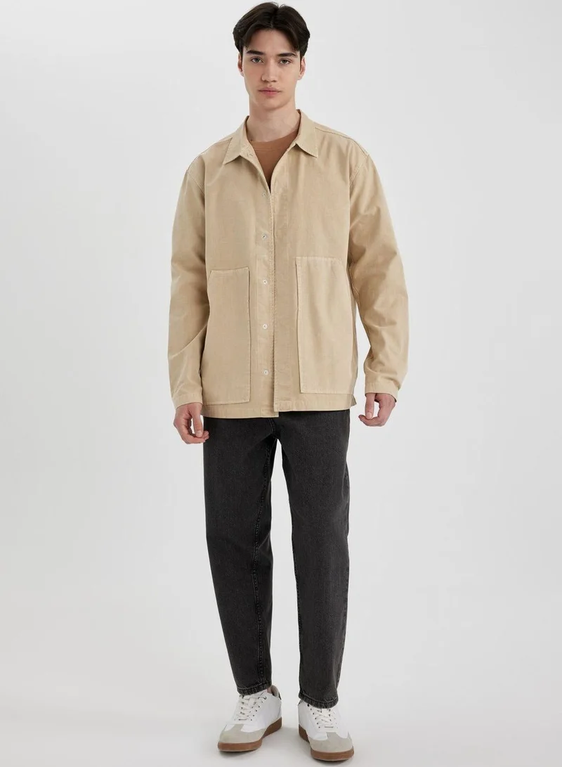 DeFacto  Relax Fit Cotton Long Sleeve Shirt for Men | Best Price UAE