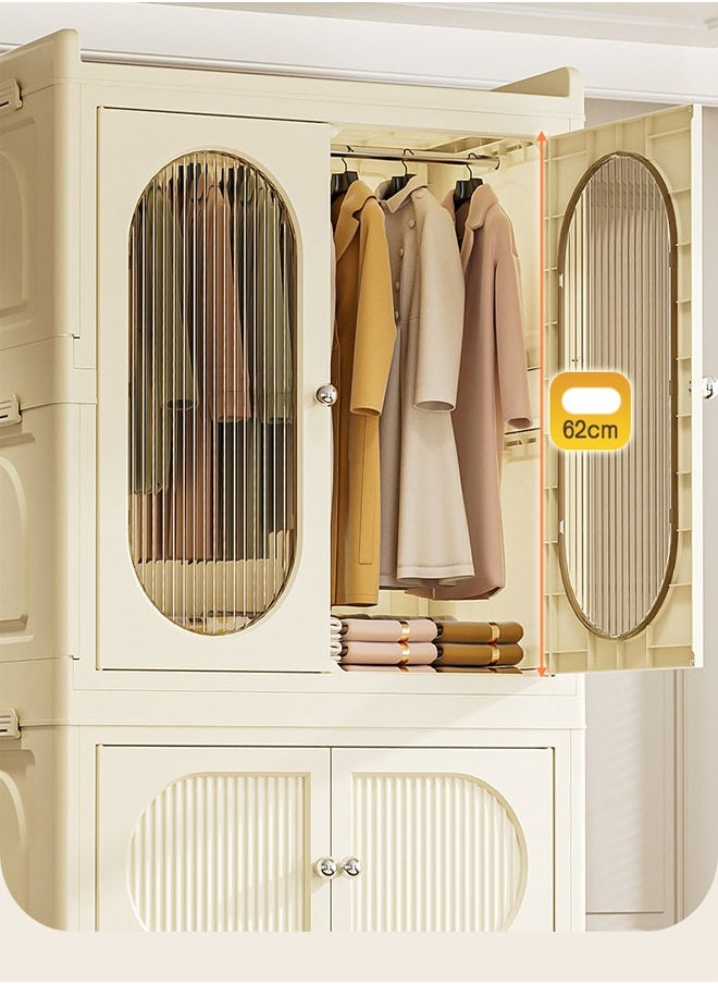 keke - 2 Layers Stylish Multi-Functional Storage 1 Cabinet & 1  Wardrobe - Image 1