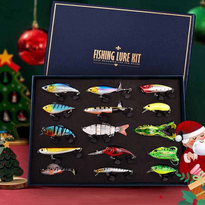 HALF CRESCEN Fishing Lures Kit for Diving Bass/Trout/Pike with Lifelike Action, Fishing Gear Set for 2025 Xmas (Gift Box 1) - Image 2