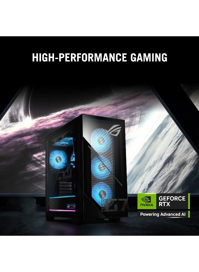 ASUS ROG G700 Gaming Desktop Intel Core Ultra 7 265F, 32GB DDR5, 2TB SSD, NVIDIA GeForce RTX 5060 8GB, Windows 11 Pro, Liquid Cooler,  + Life Time Office 2024 black - Image 5
