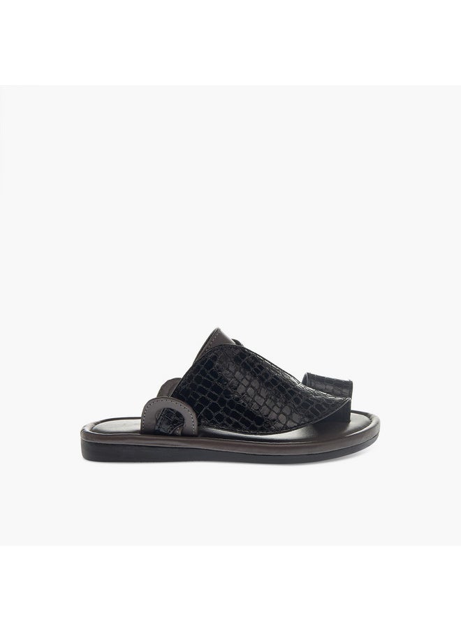 LBL by Shoexpress Boys Textured Slip-On Arabic Sandals  - Image 2