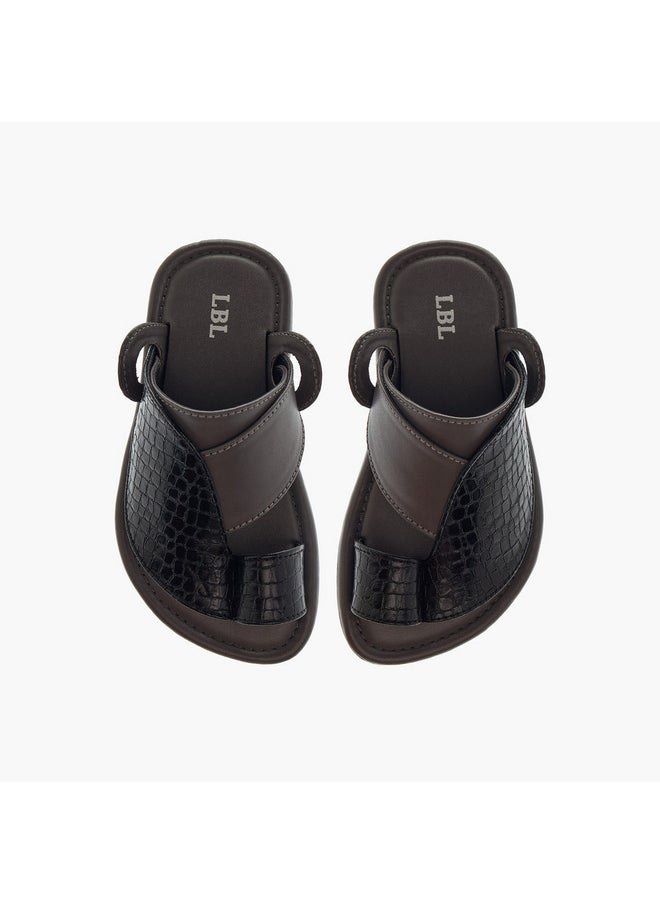LBL by Shoexpress Boys Textured Slip-On Arabic Sandals  - Image 1