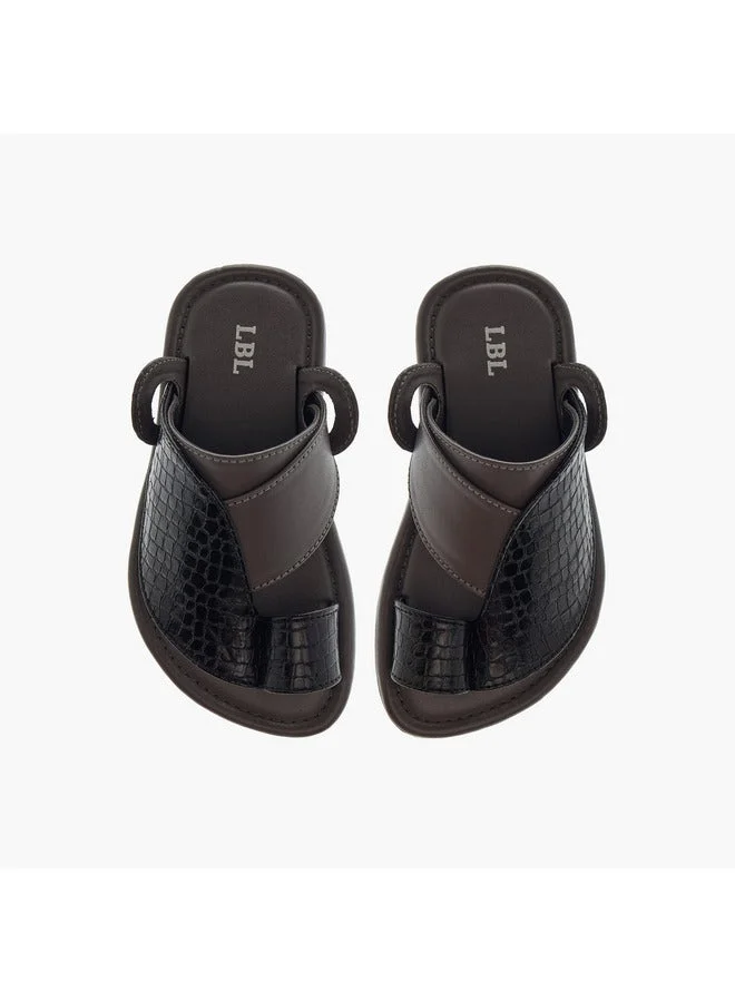 ال بي ال من شو اكسبرس صنادل عربية ولادي سهلة الارتداء بنقوش