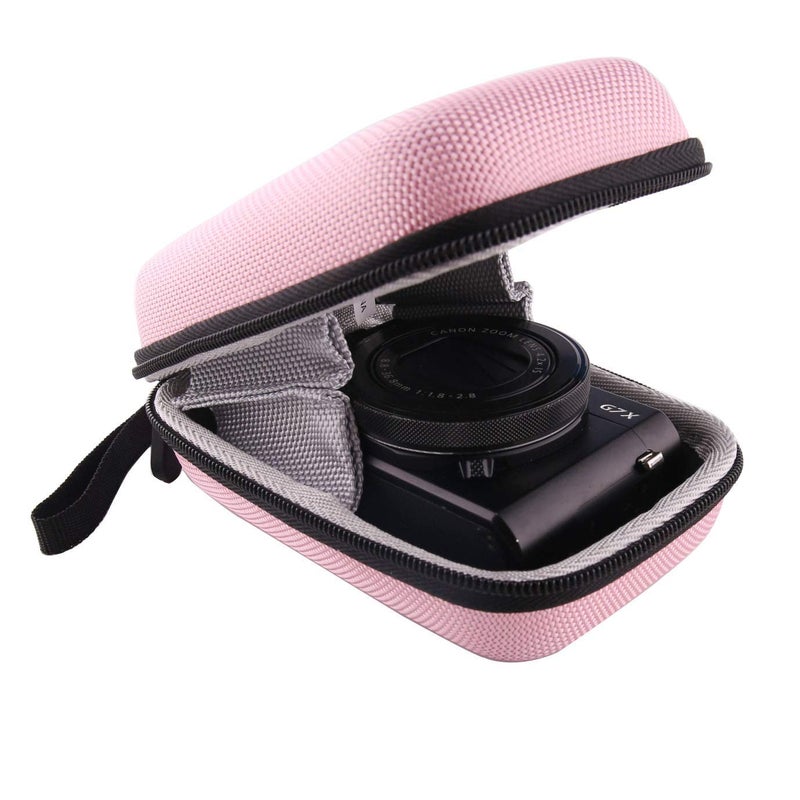 WERJIA Hard Carrying Case Compatible with Canon PowerShot SX720 SX620 SX730 SX740 G7X/ G7X Mark III /G7X Mark II Digital Camera (Pink) - Image 1