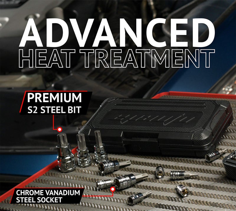 EPAuto Torx Bit Socket Set, Star Socket T8-T60, Cr-V, 13 Pieces - Image 5