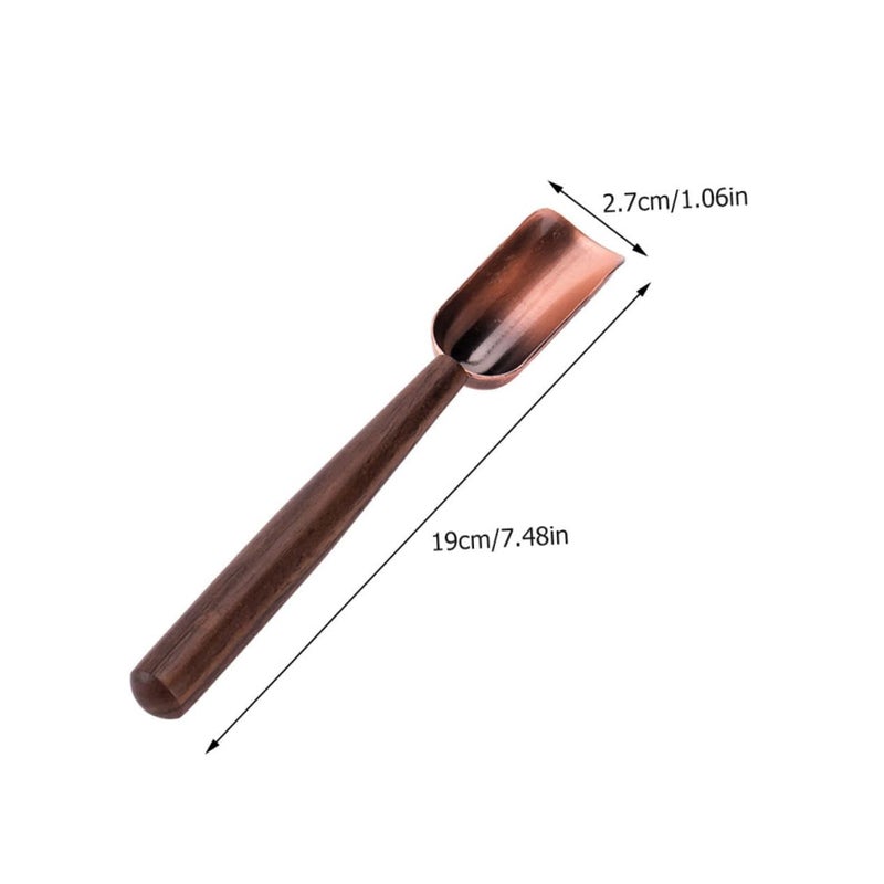 Long Handle Ebony Wood Portable Tea Spoon Durable Coffee Scoop For Home And Shop - Image 3