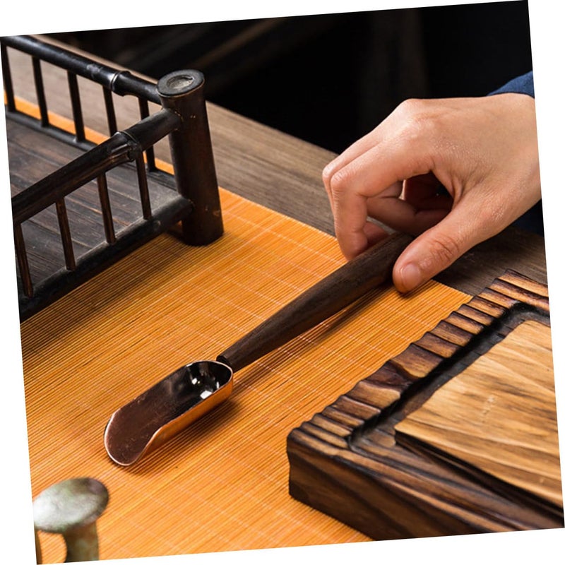 Long Handle Ebony Wood Portable Tea Spoon Durable Coffee Scoop For Home And Shop - Image 4