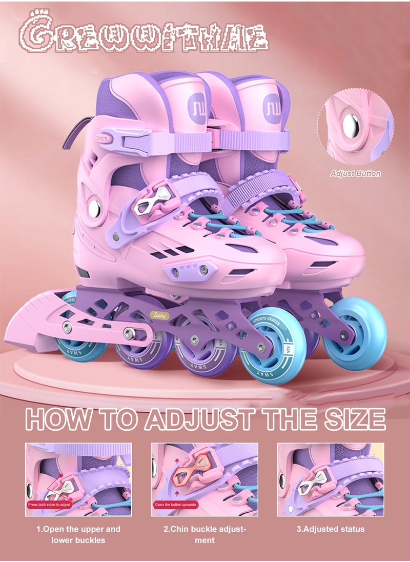 sway - Kids Adjustable Inline Skate Roller Skates with Light Up Wheels, Outdoor Fitness Skates, Adjustable Inline Skates for Boys and Girls - Image 1