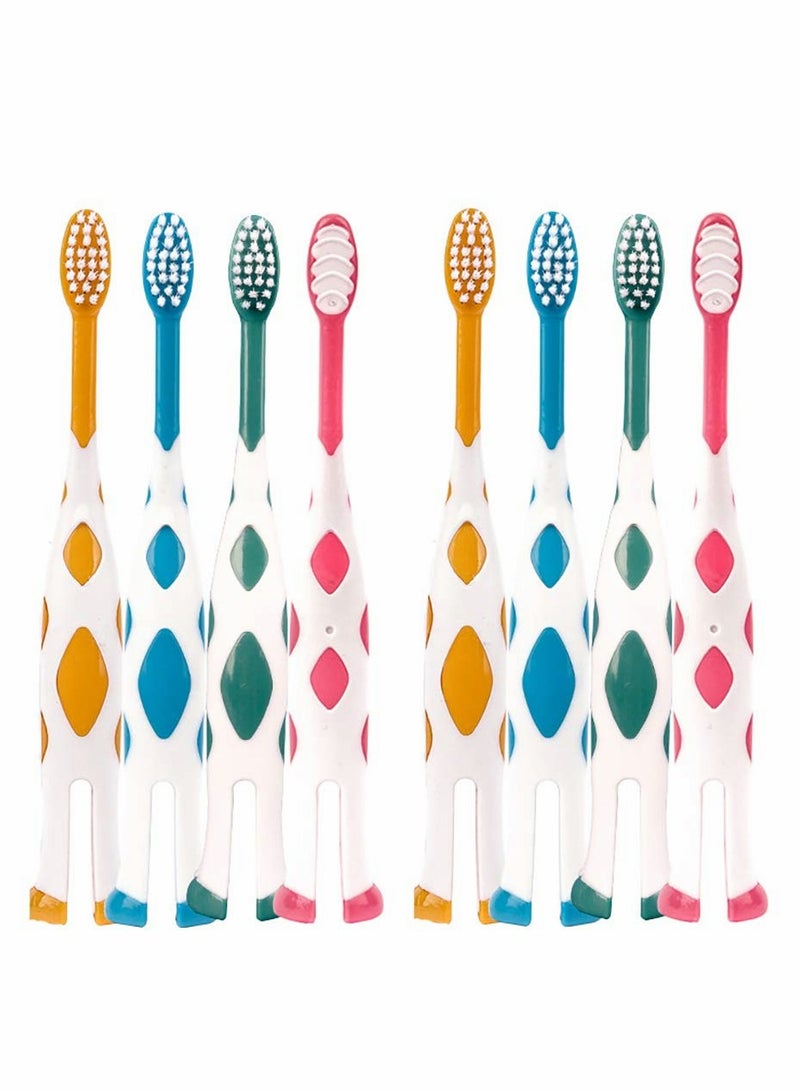Excefore 8 Packs Lovely Little Deer Extra Soft Toothbrush Set for Kids 2-5 Years - Image 1