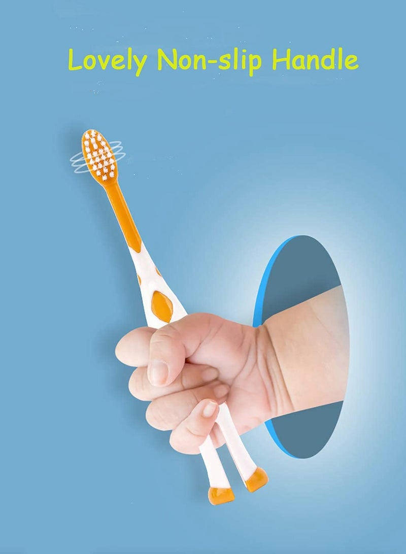 Excefore 8 Packs Lovely Little Deer Extra Soft Toothbrush Set for Kids 2-5 Years - Image 5