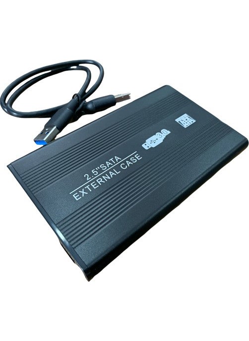 Ata Elektronik - Black Color 2.5" USB 3.0 Sata External Harddisk Box Aluminum Case USB 3.0 (5000 Mbps) Interface - Image 1