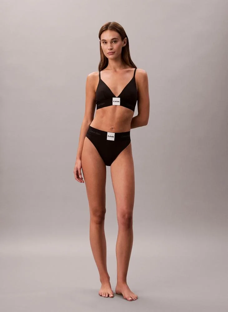 CALVIN KLEIN  Logo Unlined Triangle Bralette for Women | Best Price UAE