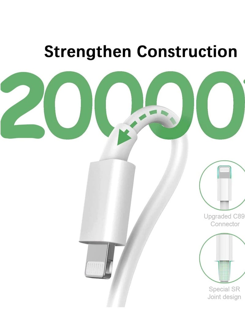 iPhone Charger Cable, 3Pack 1M Lightning Cord USB A Fast Charging Compatible with iPhone 12 Pro MAX Mini/11 X XS XR 8 Plus 7 Plus 6S Plus 5S SE iPod iPad Pro Touch