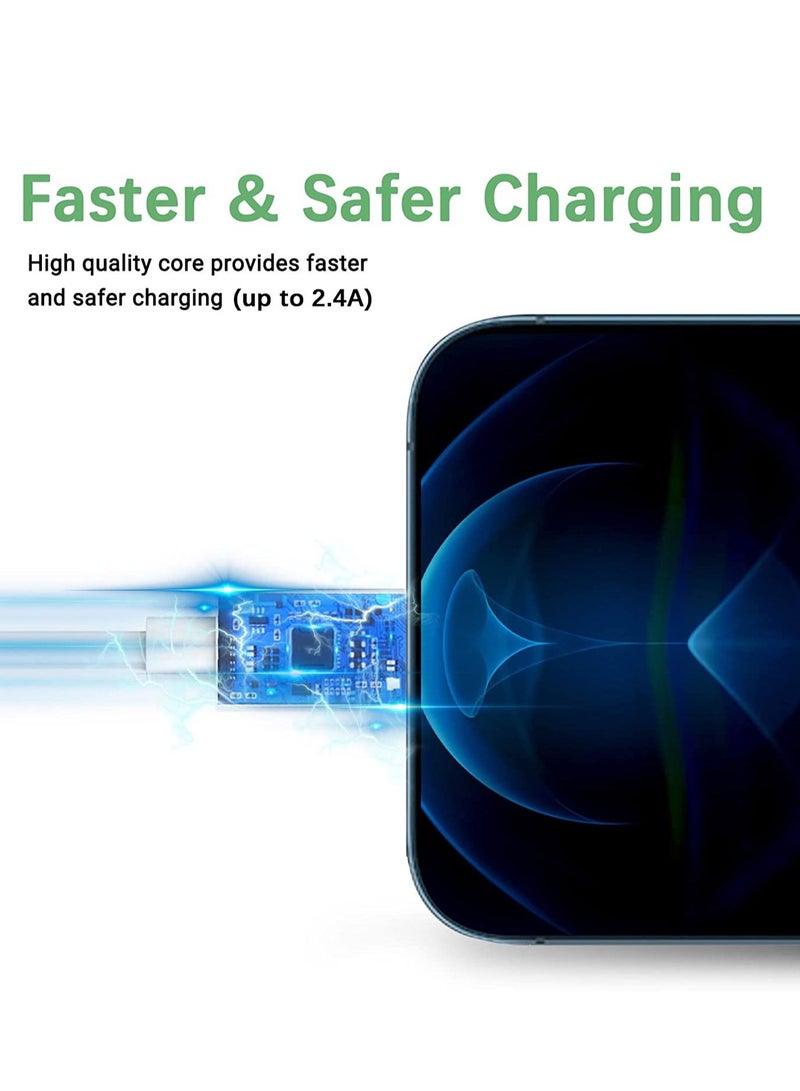 iPhone Charger Cable, 3Pack 1M Lightning Cord USB A Fast Charging Compatible with iPhone 12 Pro MAX Mini/11 X XS XR 8 Plus 7 Plus 6S Plus 5S SE iPod iPad Pro Touch