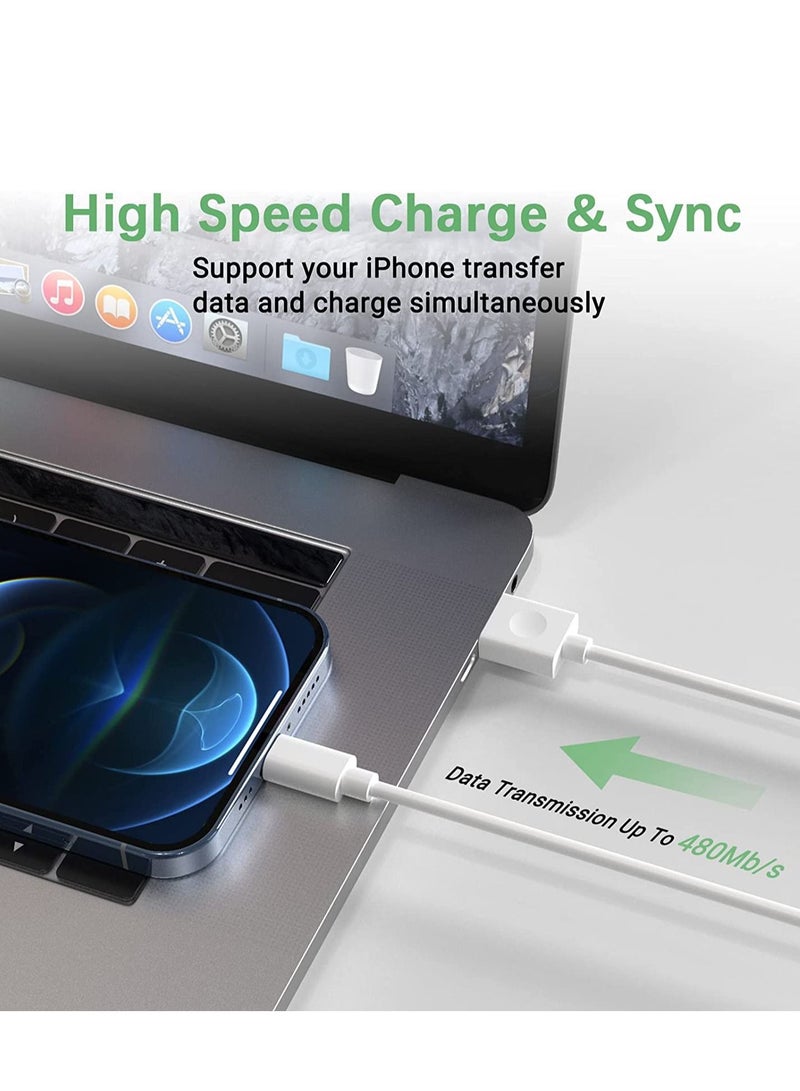 iPhone Charger Cable, 3Pack 1M Lightning Cord USB A Fast Charging Compatible with iPhone 12 Pro MAX Mini/11 X XS XR 8 Plus 7 Plus 6S Plus 5S SE iPod iPad Pro Touch