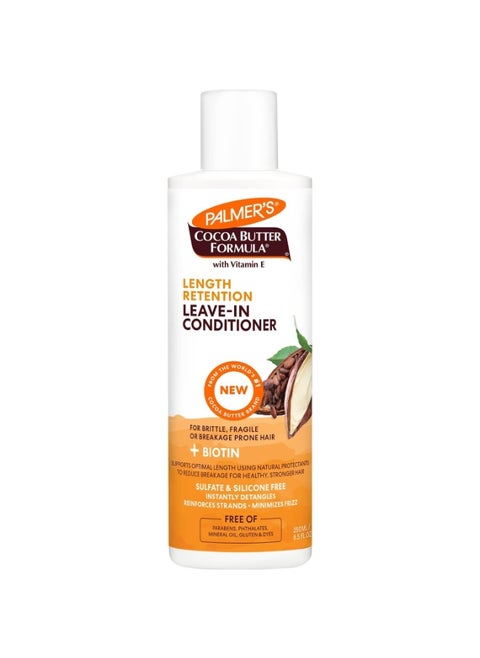 Cocoa Butter & Biotin Leave-In Coconut Conditioner For All Hair Types For Hair Length Retention, Streghthening & Enhanced Shine - 250Ml, 1 Count