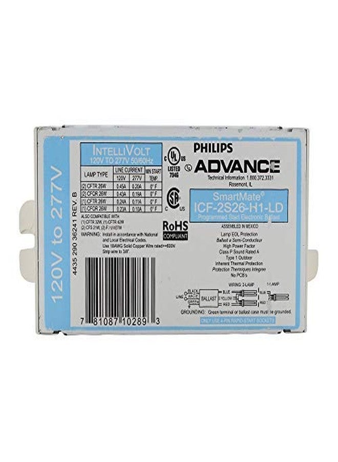 PHILIPS Advance ICF-2S26-H1-LD SmartMate 2x26W CFL 4-Pin Ballast - HPF