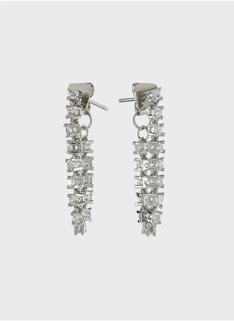 LUV AJ Ballier Chain Stud Earrings