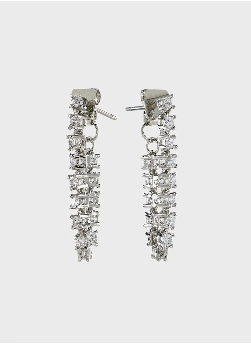 LUV AJ Ballier Chain Stud Earrings