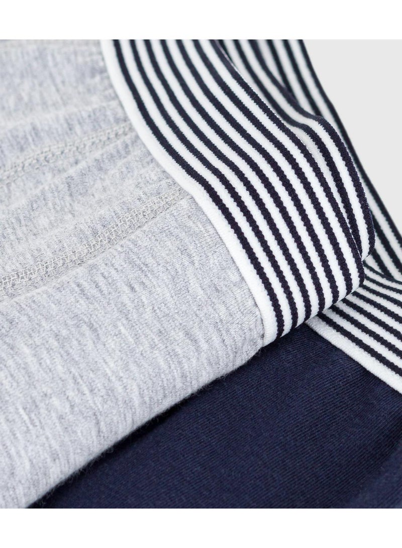 Petit Bateau Children's plain cotton and elastane boxers - 2-pack - Image 3
