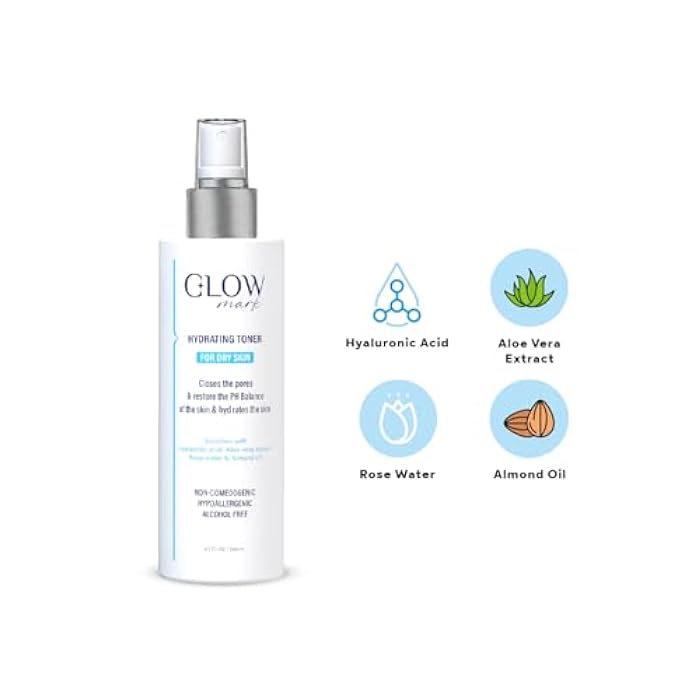 glowmark Toner For Dry Skin 200 ml With Guasha Gift - Image 4