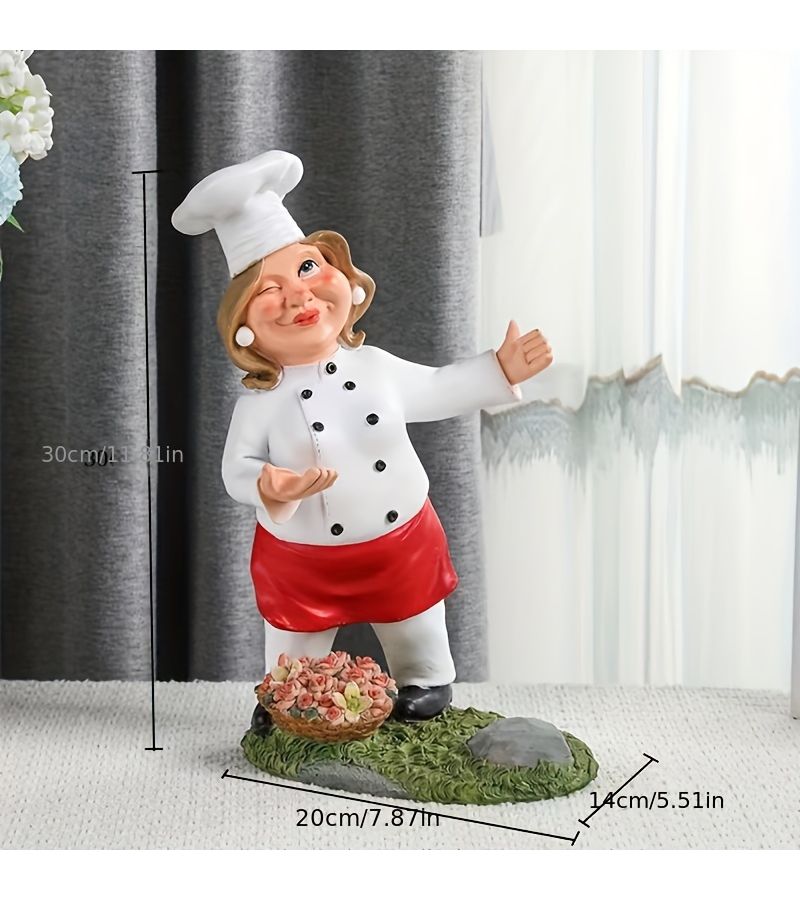 Male Chef Nordic Wine Rack for Kitchen Bar Living Room Home Decor - Image 2