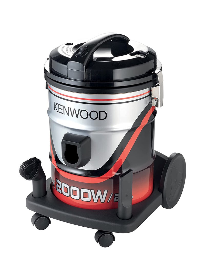 KENWOOD Drum Vacuum Cleaner, 8M Long Power Cord, Removable and Washable Filter 20 L 2000 W VDM40.000BR Silver - Image 1