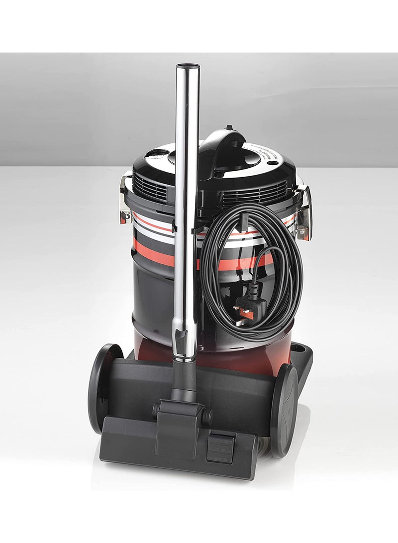 KENWOOD Drum Vacuum Cleaner, 8M Long Power Cord, Removable and Washable Filter 20 L 2000 W VDM40.000BR Silver - Image 4