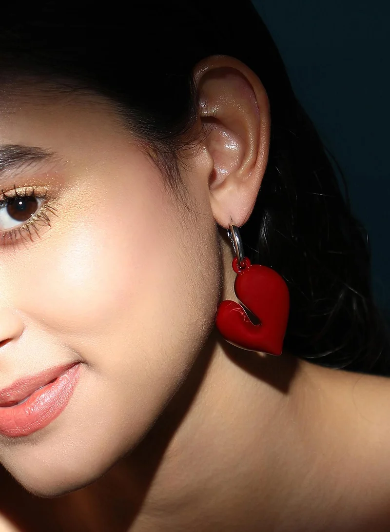 SOHI Fluid-Coeur Artificial Hoop Earring Jewellery