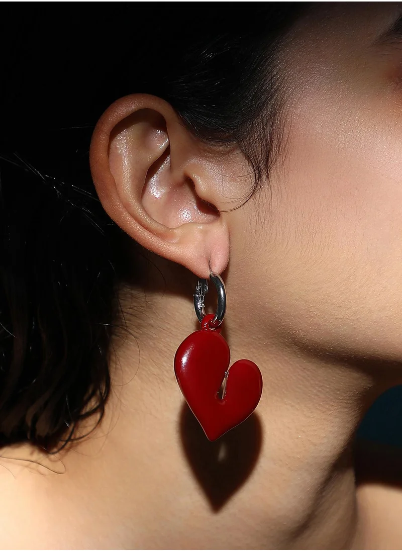 سوهي Women's The Fluid-Coeur Hoop Earrings