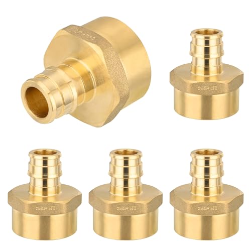 HeSun 5Pack HeSun PEXA Fitting 12 PEXA x 34 Female NPT Thread Expansion Adapter ASTM F1960PEX19601225 - Image 1