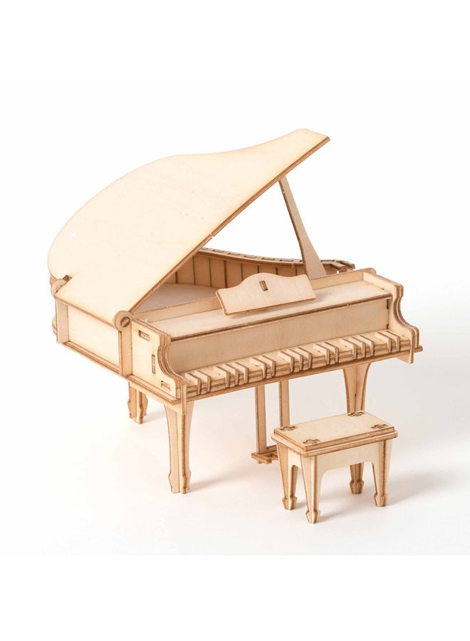 Creative 3d Jigsaw Puzzle Educational Assembly Toys Parent-child Building Blocks Adult Gifts Wooden Puzzles-Color:Piano - Image 1