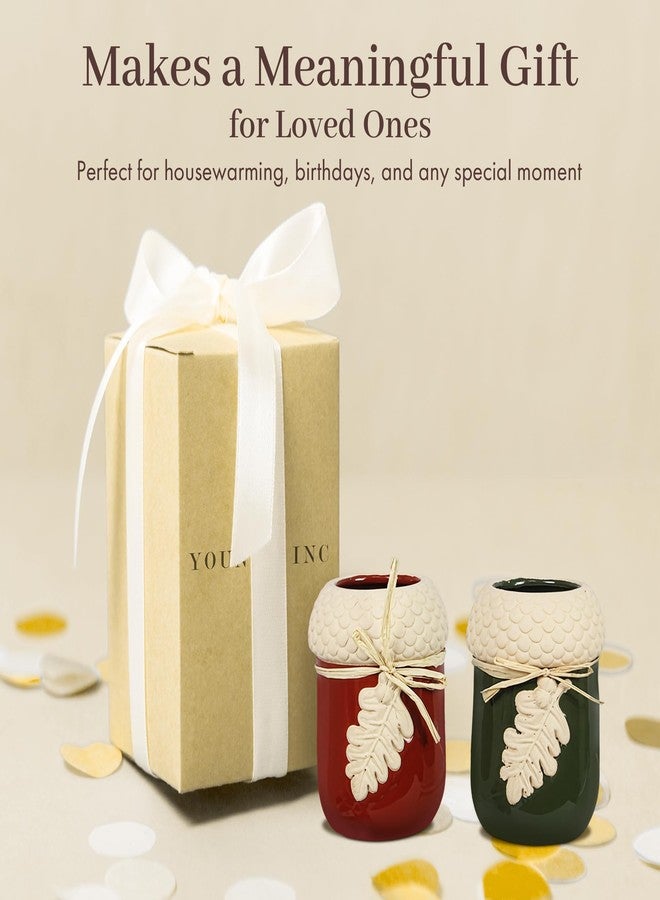Young's Inc. Ceramic Flower Vase (Bee Happy) - White Ceramic Vase - Honeycomb Decor - 3" L x 3" W x 8" H Contains one Flower vase - Image 4