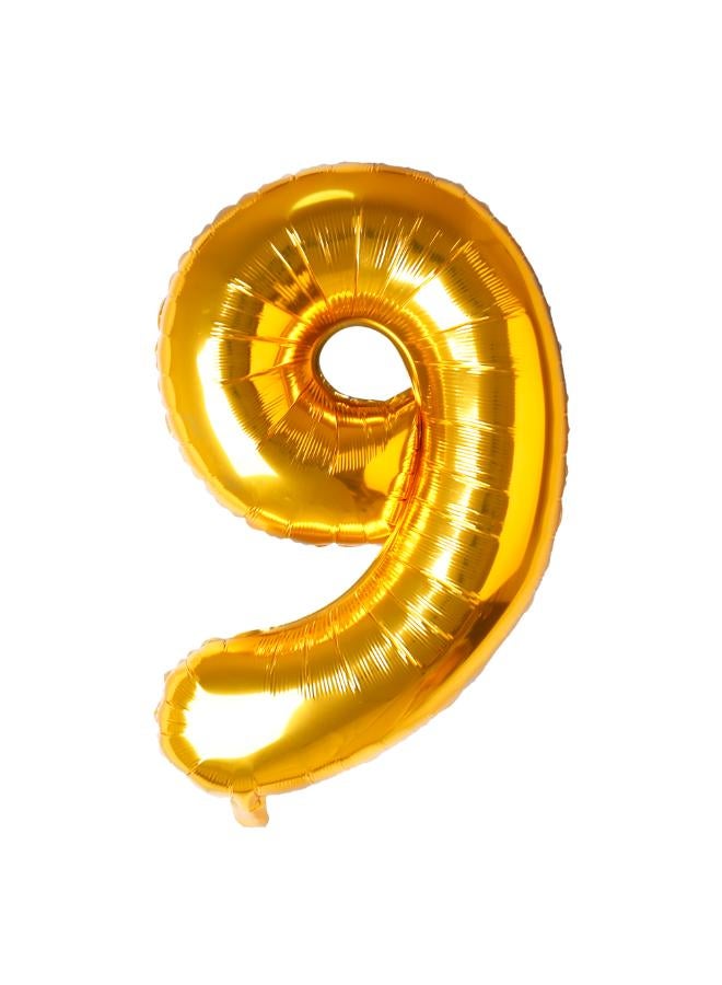 32" Number Balloons Gold -9 