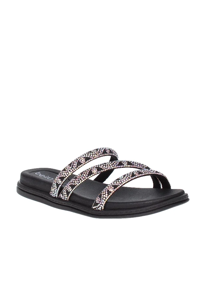 Beira Rio Beira Rio Ladies Flat Sandals Black | Made In Brazil