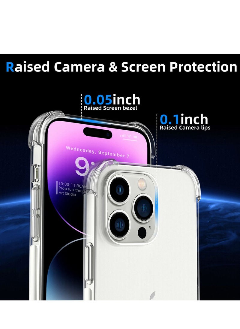 Houmt iPhone 14 Pro Case Clear Soft Flexible TPU Anti-Shock Slim Transparent with 4 Corners Bumper Protective Cover (iPhone 14 Pro Clear)  - Image 2