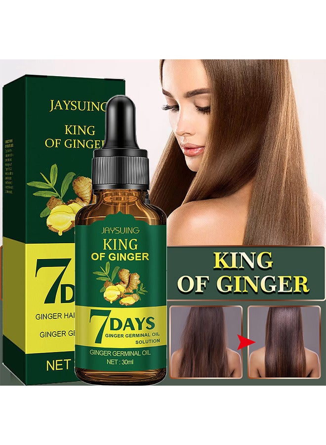 Jaysuing 7DAYS Ginger Hair Oil Scalp Massage Strenthening Repair Fast Loss Treatment, Hair Growth Oil Serum 30ML - Image 3