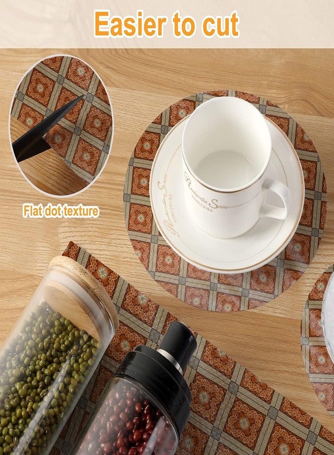 Vocal Store Anti-Slip Kitchen Cabinet Drawer Shelf Mat Liner Sheets Textured Multipurpose 10 Meter Roll, Orange - MDOJ7-P039-10 - Image 4