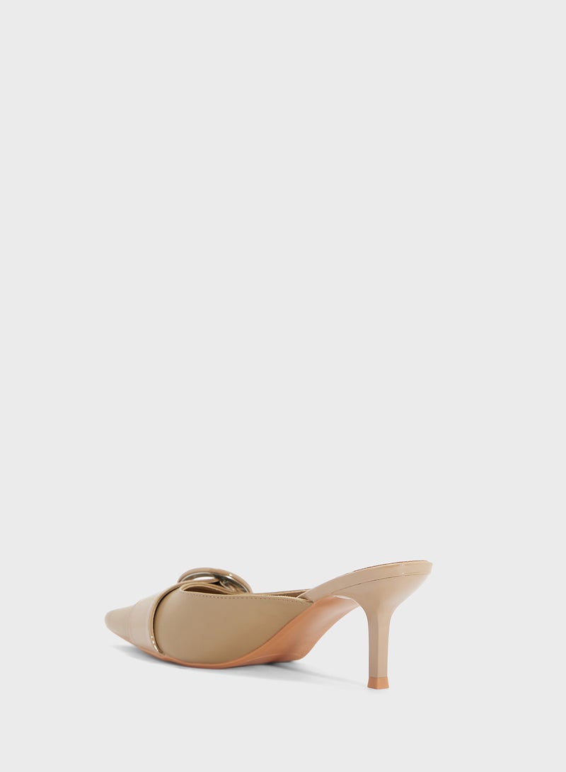 ELLA Heeled Mule With Buckle  - Image 3