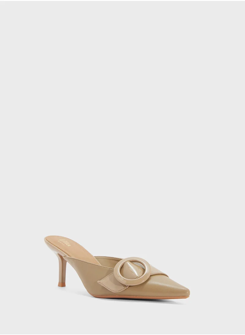 ايلا Heeled Mule With Buckle