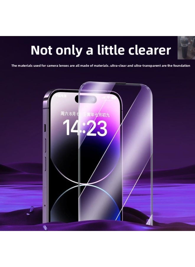 Generic - High-tech Strong And Durable Non-foaming For Apple/// Anti-peep Tempered Film Mobile Phone Dust-free Compartment/no Hole Protection Full Screen-Color:Anti-privacy Film - Protect Privacy [dust-free Second Cockpit] Automatic Dust Removal With One Pull - Non-porous Dustproof-Size:For Iphone13; [trial Pack] Single Pack - Image 1