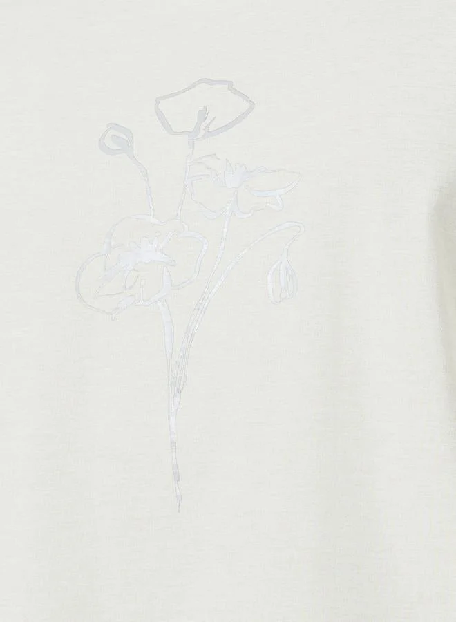 Styli Men Floral Print Oversized T-Shirt