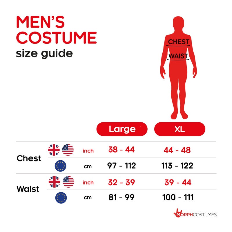 Morph 80s Rocker Costume Men, Rockstar Outfit, Rock and Roll Attire, Retro Rocker Look, 80 s Rocker Costume Outfit For Men, Large