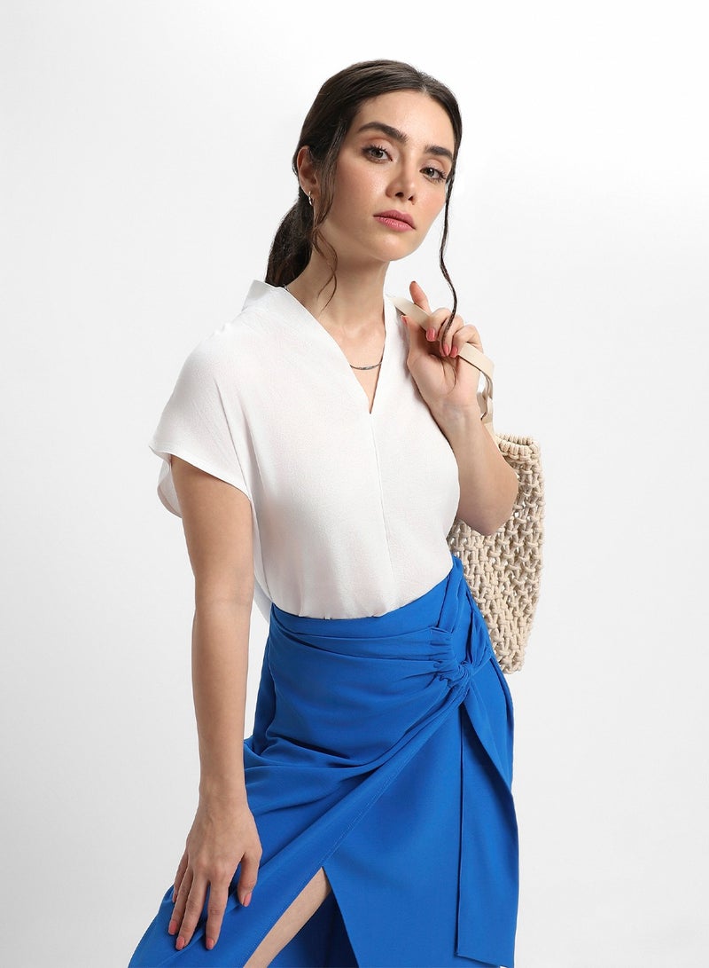 Dennis Lingo Off White Regular Top for Women - Chic, Comfortable - Image 1