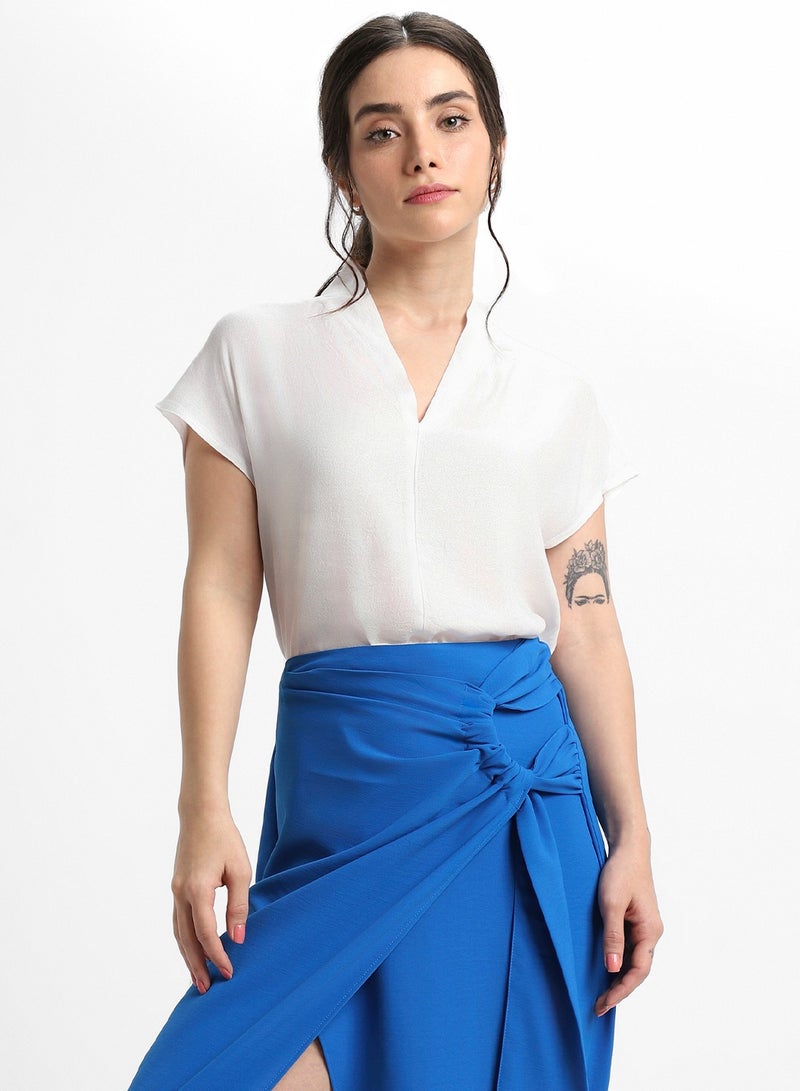 Dennis Lingo Off White Regular Top for Women - Chic, Comfortable - Image 3
