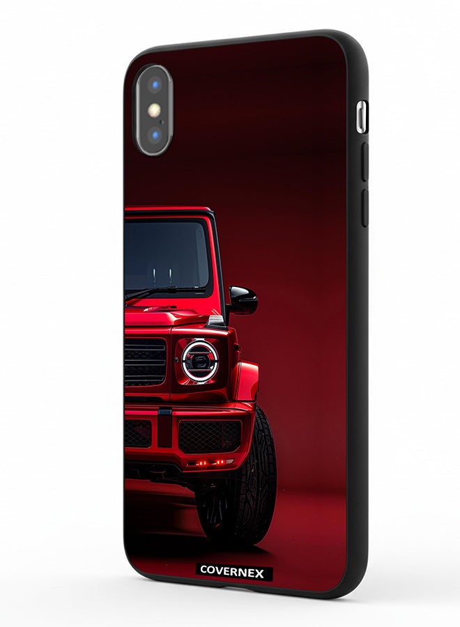 Covernex Apple iPhone X Protective Case Cover Printed Featuring Crimson Luxury SUV - Image 1
