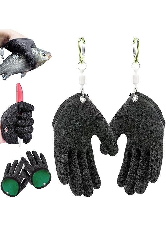 Generic 2PCS Fishing Gloves with Magnet Release,Fisherman Professional Catch Fish Gloves, Fishing Puncture Proof Gloves, Fishing Glove for Handling, Catching, Cleaning - Image 1