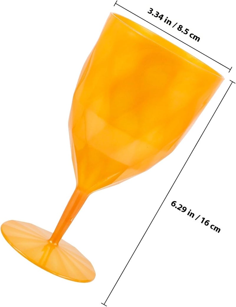 FOMIYES 6pcs ’ Easter Colored Plastic Juice Goblets with Pearl Pineapple Pattern, Reusable Party Beverage Cups for Family Gatherings and Camping - Image 2