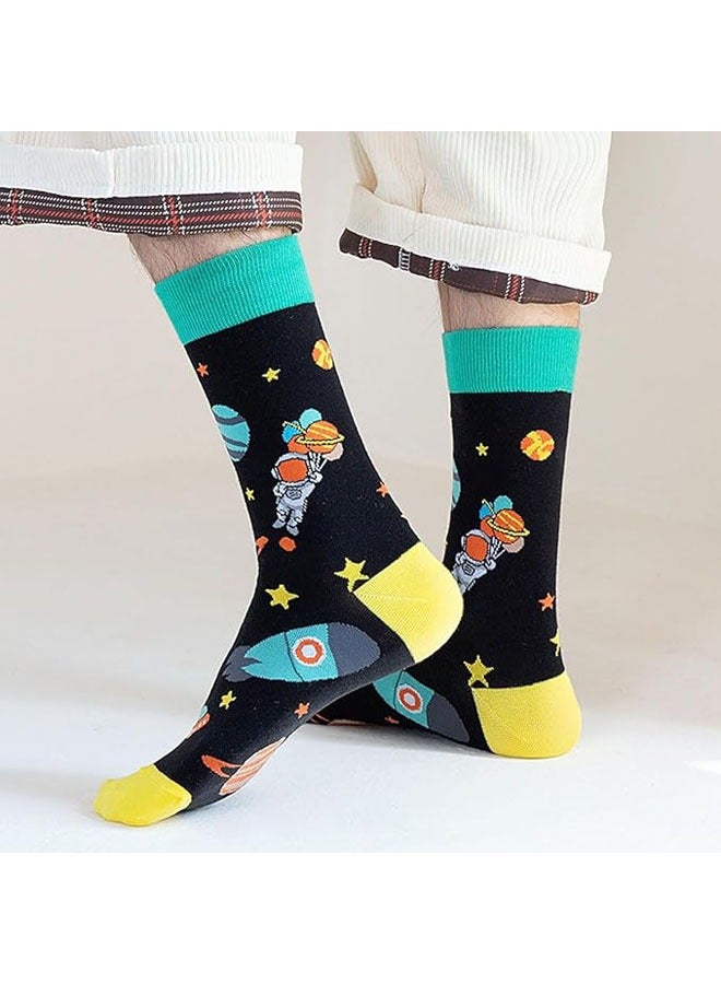 10PCS الرجال الجوارب فستان المرأة فانكي متعة الابتكار نمط القطن مجنون تصميم طاقم الجوارب (متعددة الألوان-G1) - Image 4